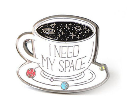 Picture of I Need My Space Coffee Enamel Pin Cup With The Solar System Backpack