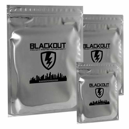 Picture of BLACKOUT Faraday Cage EMP Bags Premium Ultra Thick 5pc Prepping Kit Laptops Tablets Smartphones Hard Drives