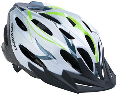Picture of Schwinn Traveler Bike Helmet, Adult, White/Green