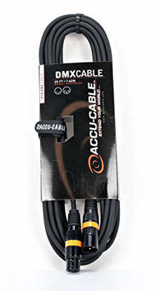 Picture of Accu Cable ADJ Products AC3PDMX25 25 ft 3 pin DMX Cable for lighting products,Black