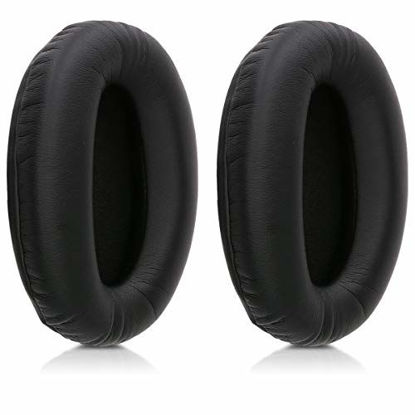 Picture of kwmobile 2X Earpads Compatible with Sony MDR-1000X / WH-1000XM2 - PU Leather Replacement Ear Pads for Headphones - Black