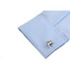 Picture of Sports Racing Riding Horse Races Plain Glossy White Metal Plated Steel Cufflinks