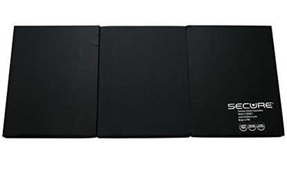 Picture of Secure SBSM-1 Bedside Floor Safety Mat for Fall Injury Prevention, 68" x 30" x 2" - Slip Resistant, EZ Clean, Flame Retardant Cover Material