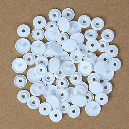 Picture of 1000set KAM Resin Snap Buttons T5 White Color