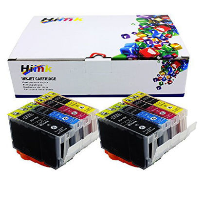Picture of HIINK Compatible Ink Cartirdges Replacement for Canon PGI-5 CLI-8 use with Pixma iP3300 iP3500 MP510 MP520 MX700(2PGbk, 2C, 2M, 2Y, 8-Pack)