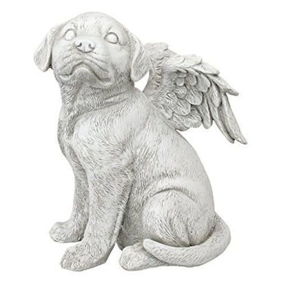 Picture of Design Toscano LY7154092 Loving Friend, Memorial Pet Dog Statue, Large, Antique Stone