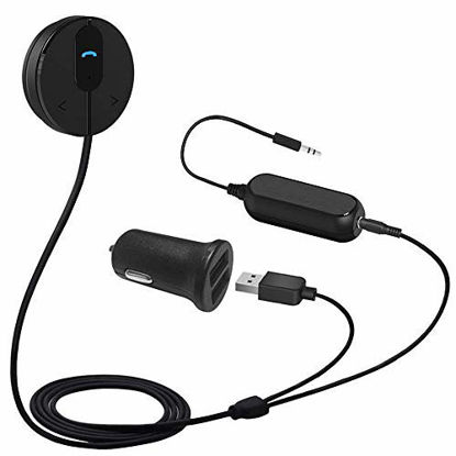 Picture of Besign BK01 Bluetooth Car Kit, Wireless Receiver for Handsfree Talking and Music Streaming with Ground Loop Noise Isolator for Car with 3.5mm Aux Port
