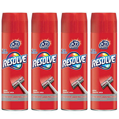 Resolve High Traffic Carpet Foam, 22 oz Can, Cleans Freshens Softens &  Removes Stains (Pack of 4)