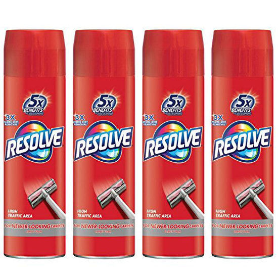 Picture of Resolve High Traffic Carpet Foam, 22 oz Can, Cleans Freshens Softens & Removes Stains (Pack of 4)