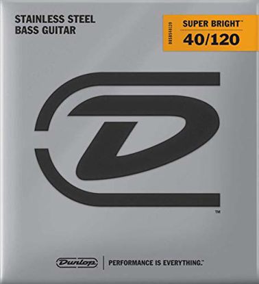 Picture of Dunlop DBSBS40120 Super Bright Bass Strings, Stainless Steel, Light, .040-.120, 5 Strings/Set