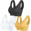 Picture of Cabales Women's 3-Pack Seamless Wireless Sports Bra with Removable Pads,XXX-Large