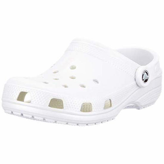 Picture of Crocs Unisex Classic Clog | Water Comfortable Slip On Shoes, White, 8 US Men