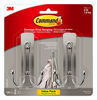 Picture of Command 17036BN-2ES Large Nickle Wall hooks, 2 Pack, Brushed Nickel