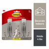 Picture of Command 17036BN-2ES Large Nickle Wall hooks, 2 Pack, Brushed Nickel