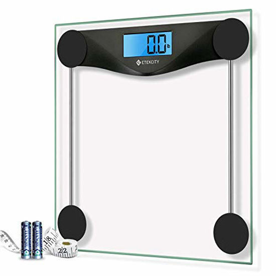 Digital Body Weight Bathroom Scale with Body Tape Measure and Large LCD Display