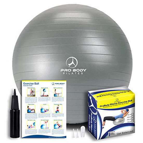 ProBody Pilates Ball Exercise Ball, Yoga Ball Chair, Multiple