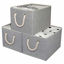 Picture of StorageWorks Cotton Storage Bins with Cotton Rope Handles, Closet Bin, Rectangle, Gray, 3-Pack, Jumbo