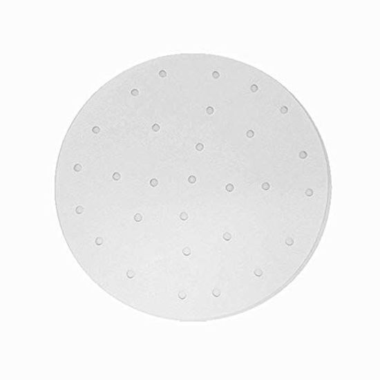 Picture of Air Fryer Perforated Parchment Paper, Set of 100, 8 inch Air Fryer Liner/Bamboo Steamer Paper/Perforated Parchment Paper for Air Fryer, Steaming Basket and More (6/7/9/10 Inch Available)