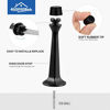 Picture of HOMOTEK 8 Pack Heavy Duty Solid Rigid Door Stop with Soft Rubber Tip, Zinc Die Cast Door Stopper Protect Wall & Door, Black