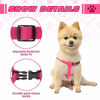 Picture of No Pull Dog Harness Reflective Adjustable Basic Nylon Step in Puppy Vest Outdoor Walking with ID Tag (XS: Width 1/2", Chest Girth 12-14.8", Pink)