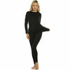 Picture of ViCherub Womens Thermal Underwear Set Long Johns Base Layer with Fleece Lined Ultra Soft Top & Bottom Thermals for Women Black XX-Large