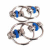 Picture of ZJT 2 Packs Flippy Chain Fidget Toys, Stress Relief Finger Fidget Toys Stainless Steel Fidget Rings Toys for Kids with ADD, ADHD, Anxiety, Autism (Blue)