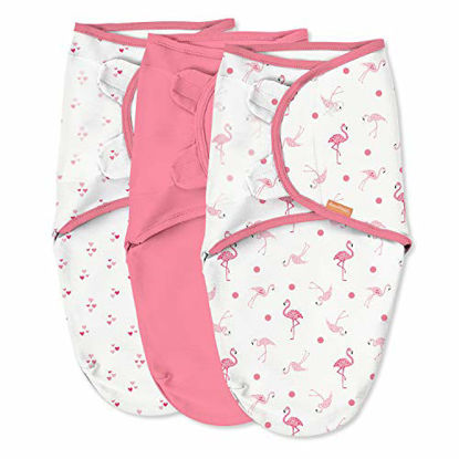 Picture of SwaddleMe Original Swaddle - Size Small/Medium, 0-3 Months, 3-Pack (Flamingo Fiesta)