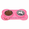 Picture of Hubulk Pet Dog Bowls 2 Stainless Steel Dog Bowl with No Spill Non-Skid Silicone Mat + Pet Food Scoop Water and Food Feeder Bowls for Feeding Small Medium Large Dogs Cats Puppies (S, Pink)