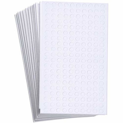 Picture of 2400 Pieces Foam Dots Dual-Adhesive 3D Foam Tapes Foam Pop Dots Adhesive Mount for Craft DIY Art or Office Supplies, 12 Sheets, Round (0.24 Inch)