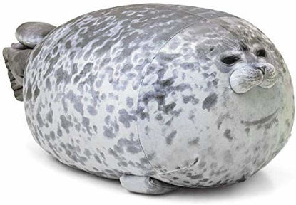 Picture of AOLIGE Chubby Blob Seal Pillow Soft Fat Hugging Pillow Stuffed Cotton Animal Plush Throw Pillows Gift (23.6 inches)