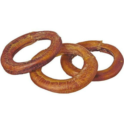 Picture of Bully Stick Rings for Dogs (25 Pack) - Natural Bulk Dog Dental Treats & Healthy Chew, Best Thick Low-Odor Pizzle Stix, from Grass Fed Beef