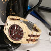 Picture of Bewell W109A Natural Wood Watches for Men Quartz Date Lumious Pointers (Maple and Red Sandalwood)