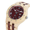 Picture of Bewell W109A Natural Wood Watches for Men Quartz Date Lumious Pointers (Maple and Red Sandalwood)