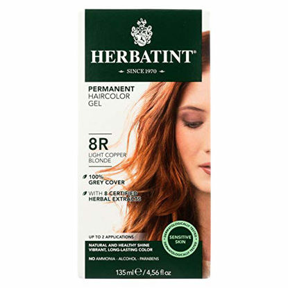 Picture of Herbatint Permanent Herbal Haircolour Gel 8R Light Copper Blonde -- 135 mL