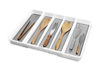 Picture of madesmart Expandable Utensil Tray-White | Classic Collection | 5-Compartments | Kitchen Organizer | Soft-Grip Lining and Non-Slip Rubber Feet | Easy to Clean | BPA-Free