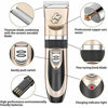 Picture of Maxshop Dog Grooming Kit, Low Noise Rechargeable Dogs Shaver Clippers Electric Quiet Dog Hair Trimmer for Dogs and Cats with Comb Guides Scissors Nail Kits