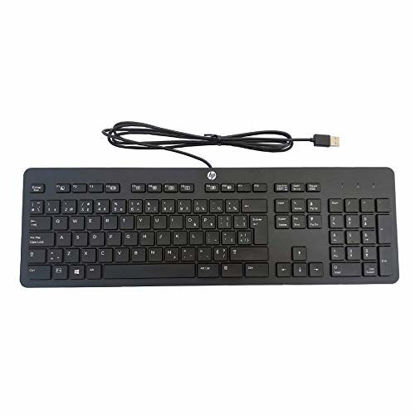 Picture of Hewlett Packard Business Black USB Slim Style Windows Enhanced Keyboard. HP P/N 803823-001