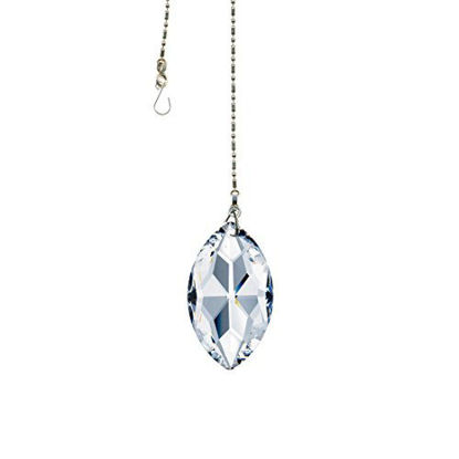 Picture of Swarovski Crystal 50mm (2'') Clear Lead Free Oval Sun Catcher Austrian Crystal with Certificate