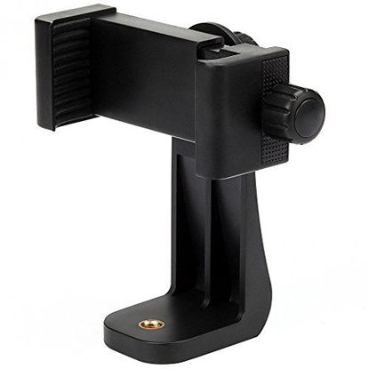 Picture of Vastar Universal Smartphone Tripod Adapter Cell Phone Holder Mount Adapter, Fits iPhone, Samsung, and all Phones, Rotates Vertical and Horizontal, Adjustable Clamp