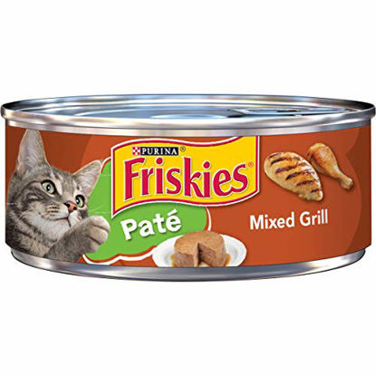Picture of Purina Friskies Pate Wet Cat Food, Pate Mixed Grill - (24) 5.5 oz. Cans