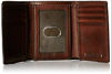 Picture of Levi's Men's Trifold Wallet-Sleek and Slim Includes Id Window and Credit Card Holder, Brown Stitch, One Size