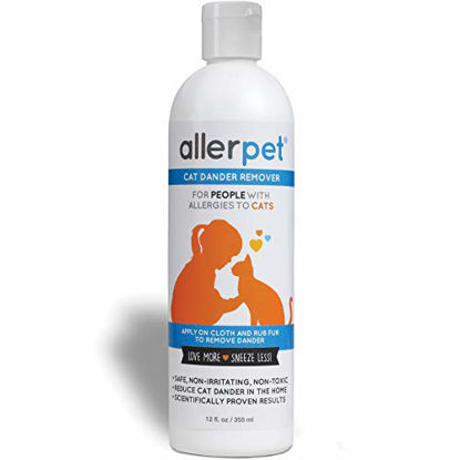 Picture of Allerpet Cat - Best Allergy Relief & Pet Dander Remover - Ditch Your Allergy Shampoo - 100% Non-Toxic & Safe for Pets, Good for Fur & Skin (12 oz)