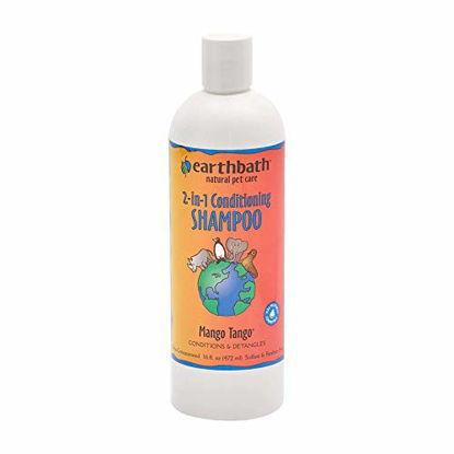 Picture of Earthbath Mango Tango 2-in-1 Pet Conditioning Shampoo - Conditions & Detangles, Aloe Vera, Vitamin E, Good for Dogs & Cats - Leave Your Pet's Coat Wonderfully Soft & Plush - 16 fl. oz