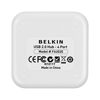 Picture of Belkin 4-Port Powered Desktop USB Hub with Support for USB-A, USB 2.0, and USB 1.1, Black and White