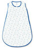 Picture of SwaddleDesigns Cotton Sleeping Sack with 2-Way Zipper, Blue Tiny Triangle Shimmer, Large 12-18 Months