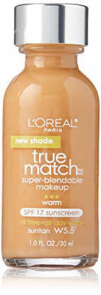 Picture of L'Oreal Paris Makeup True Match Super-Blendable Liquid Foundation, Suntan W5.5, 1 Fl Oz,1 Count