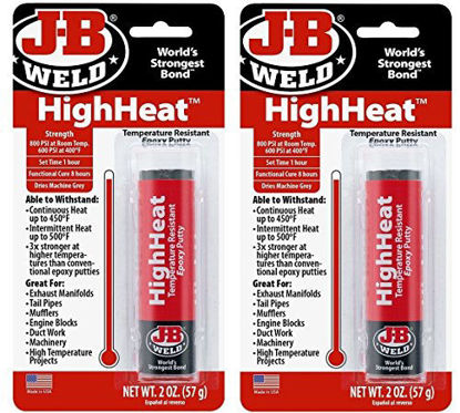 Picture of J-B Weld 8297 HighHeat 500 Degree Epoxy Putty-2 Pack