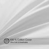 Picture of WhatsBedding 100% Cotton Down Comforter White Goose Duck Down and Feather Filling All Season Duvet Insert or Stand-Alone Comforter (King)