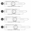 Picture of 12 Colors for Quick Release Leather Watch Band, Fullmosa Axus Genuine Leather Watch Strap, Red+silver buckle, 18MM