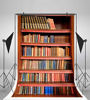 Picture of Photo Poster Only AOFOTO 4x6ft Retro Bookcase Background Vintage Bookshelf Photography Backdrop Library Bookrack Book Shelves Cabinet Literary Education Culture Interior Decoration Photo Studio Props Vinyl